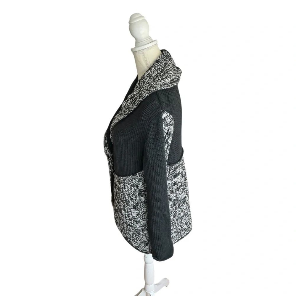 Pure Handknit Chunky Knit Crochet Cardigan Sweater
